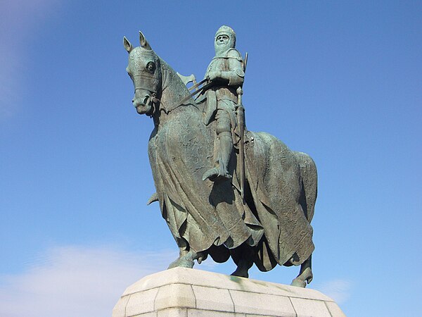 Robert the Bruce statue near the Bannockburn Visitor Centre