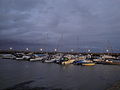Ryde Harbour, Ryde, Isle of Wight, seen at dusk in December 2011.