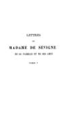 LETTRES DE MADAME DE SÉVIGNÉ DE SA FAMILLE ET DE SES AMIS TOME V