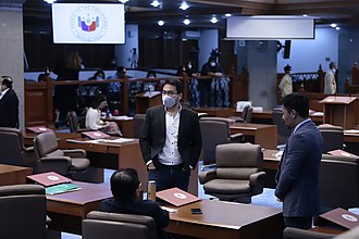 Senators during a special session to tackle the passage of the Bayanihan to Heal as One Act, March 23, 2020 SPECIAL SESSION ON COVID-19.jpg