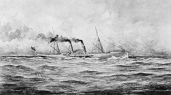The Confederate blockade runner SS Banshee in 1863