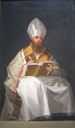 Saint Ambrose oleh Francisco de Goya, c. 1796-99, Cleveland Museum of Art.JPG