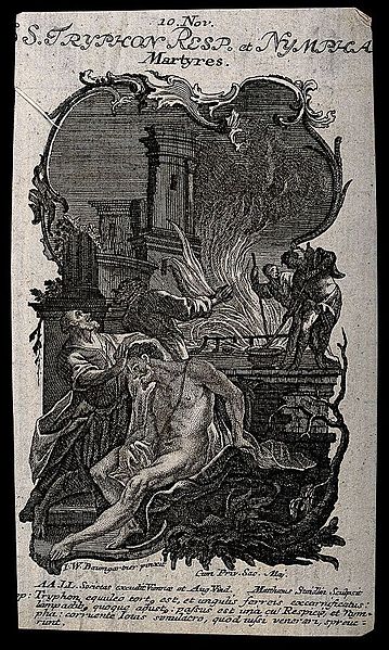File:Saint Tryphon. Engraving after J.W. Baumgartner. Wellcome V0033118.jpg