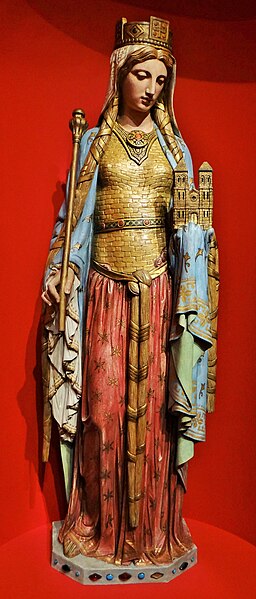 File:Sainte Clothilde, 1854, pierre peinte et dorée, verre, émail, Eugène Guillaume, sculpteur, Alexandre Denuelle, peintre (1).jpg