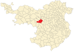 Location of Santa Pau in Girona