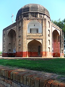 The tomb of Nawab Sayyed Khan from 1651 in Peshawar was converted into a chapel during the British colonial period. Sayyed ka Bagh.jpg