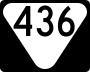 State Route 436 marker