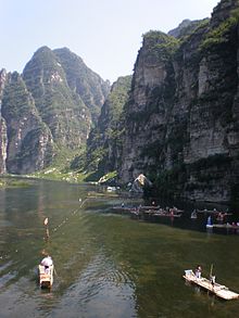 Juma River through the canyons at Shidu in Fangshan District, Beijing.