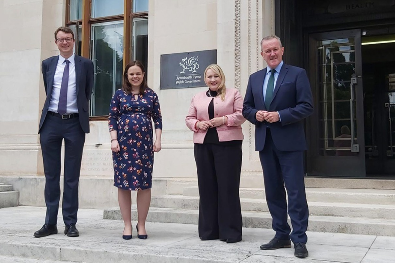 File:Simon Clarke MP, Kate Forbes MSP, Rebecca Evans MS, and Conor Murphy MLA after the Finance Interministerial Standing Committee meeting held in Cardiff.png