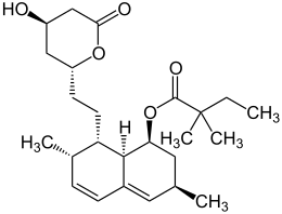 Strukturformel von Simvastatin