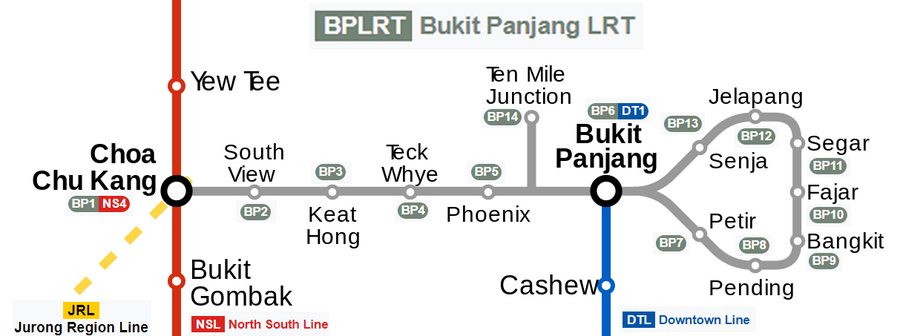 Choa Chu Kang Lrt Map Bukit Panjang Lrt Line - Pipiwiki