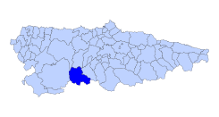 Extensión del concejo en el Principado de Asturias.