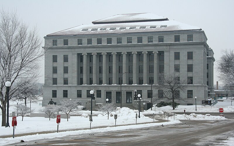 File:State Office Building (S.O.B.) seen from near the front steps of the State Capitol on Aurora Avenue in Saint Paul, Minnesota.jpg