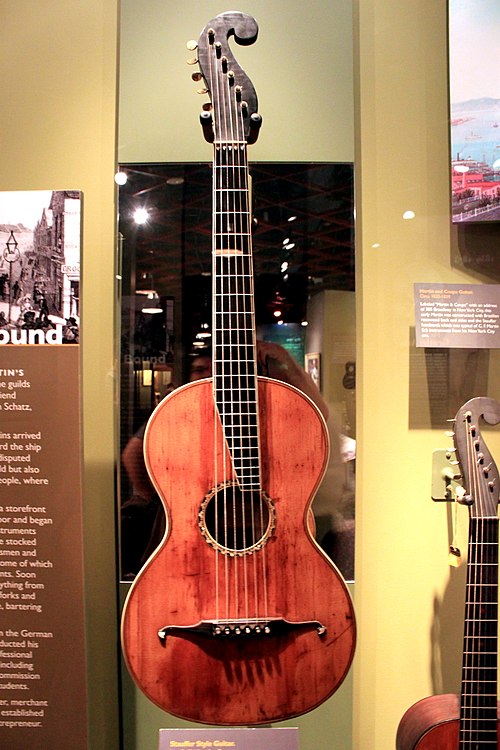 New York era: Stauffer-style guitar (c. 1834), made in New York