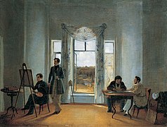 Vasily Sternberg. In Kachanovka, the estate of G. S. Tarnovsky (1838, Tropinin Museum)