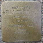 Stolperstein Brilon Kirchenstraße 7 Bella Grünewald.jpg