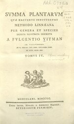 Миниатюра для Файл:Summa plantarum ?quae hactenus innotuerunt methodo Linnaeana per genera et species digesta, illustrata, descripta -a Fulgentio Vitman ... (IA mobot31753000807591).pdf