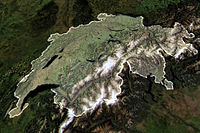 La Suisse vue par satellite