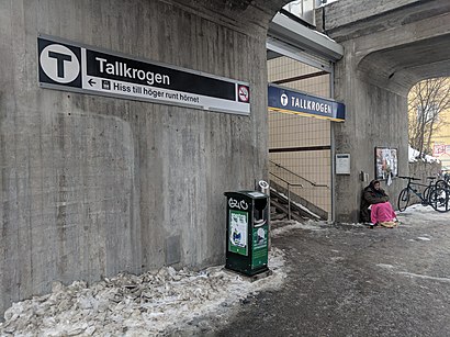 How to get to Tallkrogen (Tunnelbanestation) with public transit - About the place