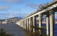 Tay Road Bridge; Hardie instigated its building.