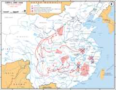 Movement of Communist forces during the long march