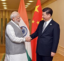 Narendra Modi et Xi Jinping à Tashkent, le 23 juin 2016