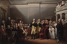 The Resignation of General Washington, December 23, 1783, by John Trumbull, 1824–1828