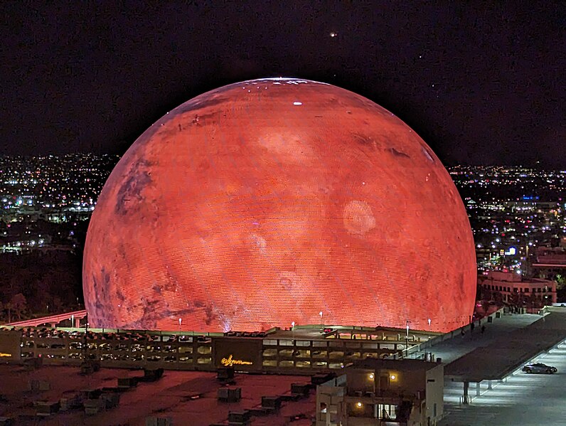 File:The Sphere as Mars, view from my hotel room at Harrah's, Las Vegas, Nevada, USA (53112535707).jpg