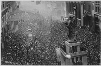 The announcing of the armistice on November 11, 1918, was the occasion for a monster celebration in Philadelphia... - NARA - 533478.tif