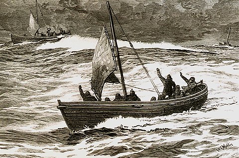Separation of the boats in a gale
