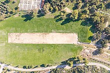 Top down aerial of the Stadium in Olympia, Greece (51223830819).jpg