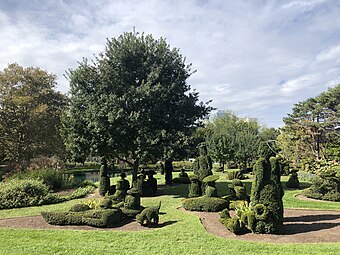 Topiary Park in Columbus, a replica of a famous Seurat painting A Sunday Afternoon on the Island of La Grande Jatte