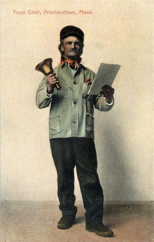 Town crier of Provincetown, 1909