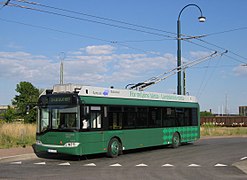 スウェーデン、ランズクルーナ (Landskrona) のトロリーバス、Solaris/Ganz Trollino