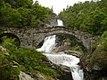 Bridge and waterfall near the small village of Gaido (Traversella)