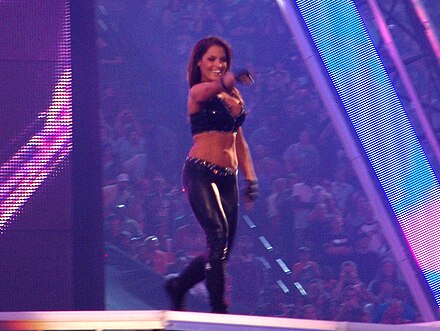 Stratus making her entrance at WrestleMania XXVII in April 2011