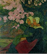 Deux Bretonnes sous un pommier en fleurs (1892), huile sur toile (73,5 × 60,5 cm), Madrid, musée Thyssen-Bornemisza.