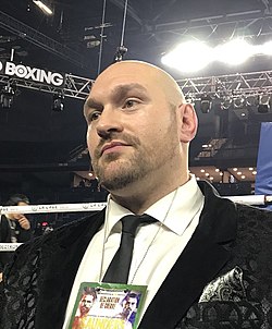 Tyson Fury at Place Bell, Laval Quebec, Canada - Dec 16 2017 (cropped).jpg