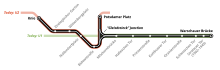 The original route U-Bahn Berlin Stammstrecke Schematic EN.svg