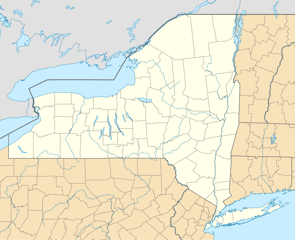 New York state showing the location of Oneida Lake