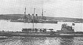 «U 35» i Pula, det kan ha vært denne ubåten som fraktet en kamel fra Tunis, gave til keiser Wilhelm II fra muslimske opprørere.[540]