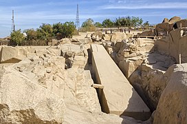 Obélisque inachevé d'Assouan en Égypte .