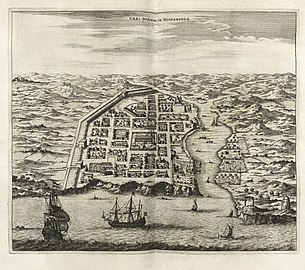 Kartenn kêr Santo Domingo e 1671