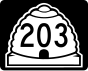 State Route 203 Markierung