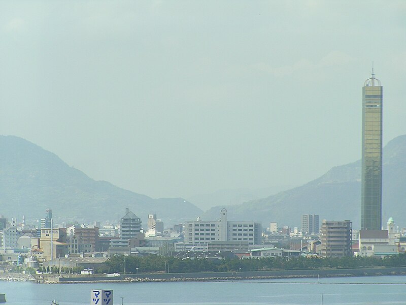 File:Utazu town seen from Seto-Ohashi Line.JPG