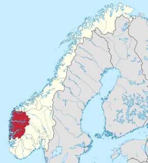 Vestland Gold map; County of Norway