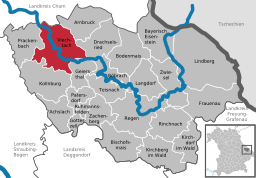 Läget för Viechtach i Landkreis Regen
