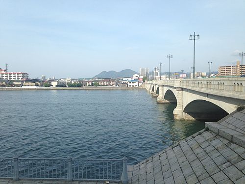 Najima Bridge in Higashi-ku, Fukuoka, Japan