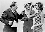 Under inspelningen av Döden i Venedig 1971, Luchino Visconti, Sergio Garfagnoli och Björn Andrésen.