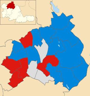 Walsall UK ward map 2024.svg